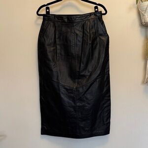 Vintage Lord & Taylor Black Pencil Skirt
